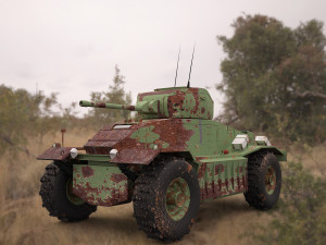 Aec armoured military vehicle 3D Model
