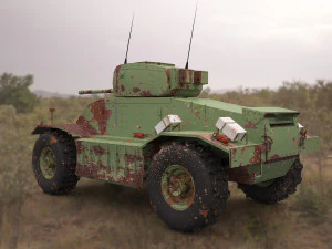 Aec armoured military vehicle 3D Model