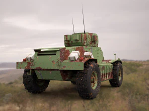 Aec armoured military vehicle 3D Model