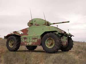 Aec armoured military vehicle 3D Model