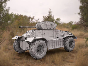 Aec armoured military vehicle 3D Model