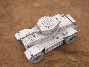 Aec armoured military vehicle 3D Model