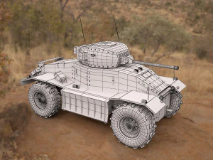 Aec armoured military vehicle 3D Model
