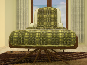 3ds max green sofa model 3D Модель
