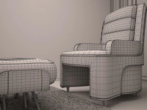 3ds max green sofa model 3D Model
