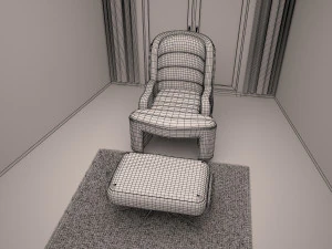 3ds max green sofa model 3D Model