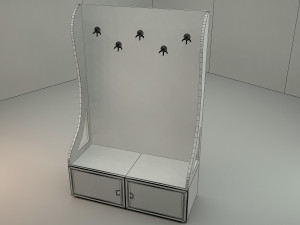 Coat hanger-coat stand with floral pattern 3D Модель