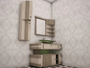 Mueble de ba&ntilde;o modelo 3ds max. Modelo 3D