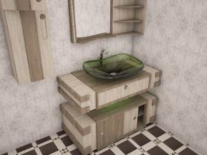 Bathroom cabinet model 3ds max Modello 3D