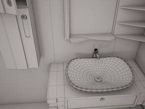 Bathroom cabinet model 3ds max Modello 3D