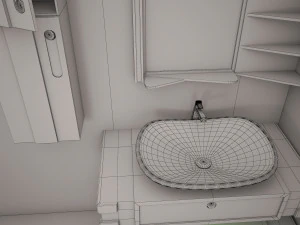 Bathroom cabinet model 3ds max 3D Model