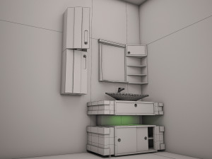 Bathroom cabinet model 3ds max Modello 3D