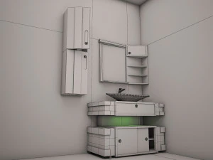 Bathroom cabinet model 3ds max 3D Model