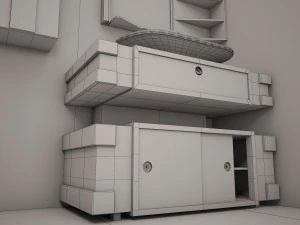Bathroom cabinet model 3ds max 3D Model