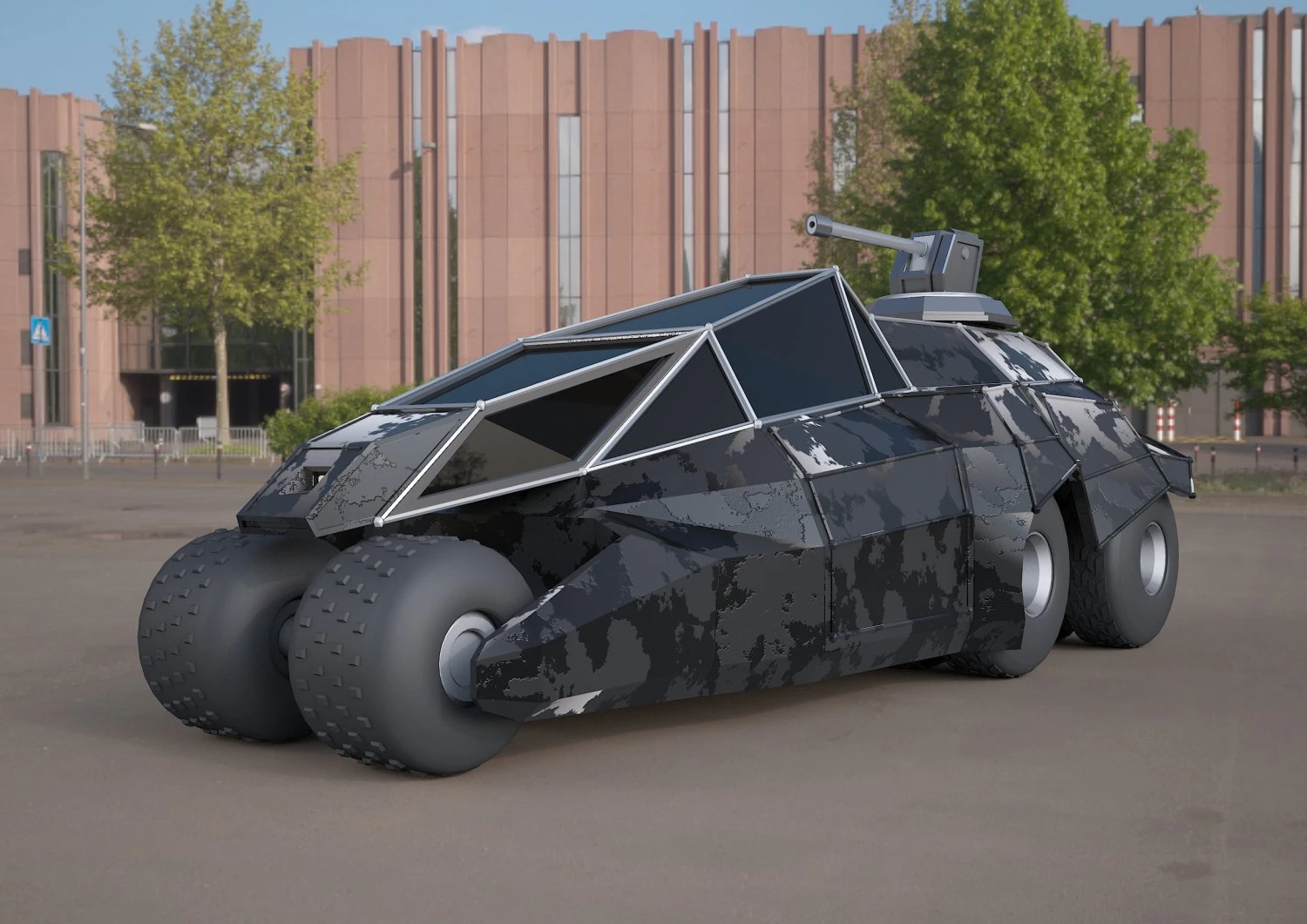 Batmobile concept car 3ds 3D Model .c4d .max .obj .3ds .fbx .stl .blend 