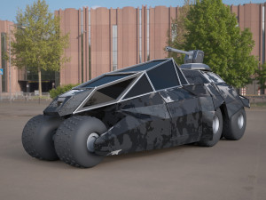 batmobile concept car 3ds  3D Model