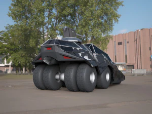 Batmobile concept car 3ds 3D Model