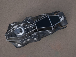 Batmobile concept car 3ds Modèle 3D