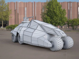 Batmobile concept car 3ds 3D Model