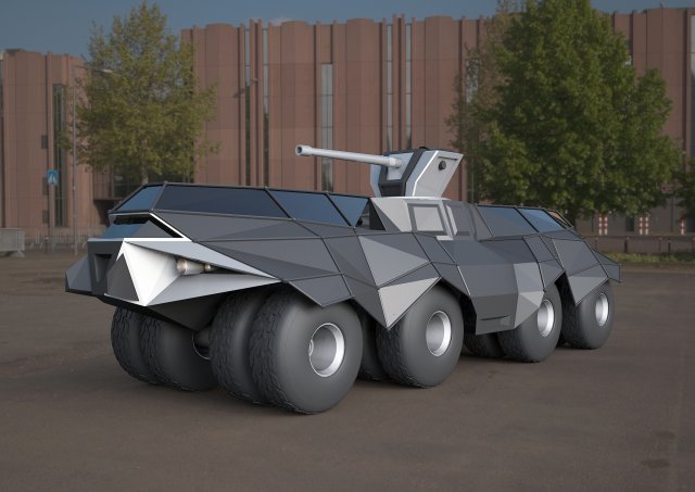 Batmobile tank concept Modello 3D .c4d .max .obj .3ds .fbx .stl .blend 