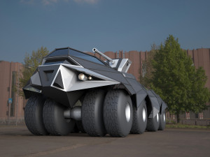 Batmobile tank concept Modello 3D