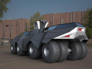 Batmobile tank concept Modello 3D