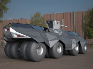 Batmobile tank concept Modello 3D