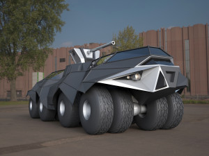 Batmobile tank concept Modello 3D