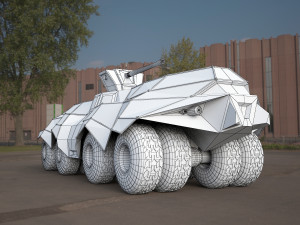Batmobile tank concept Modello 3D