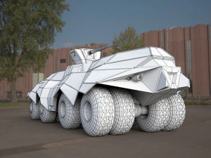 Batmobile tank concept 3D Model