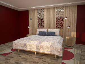 침실 침대 3D 모델