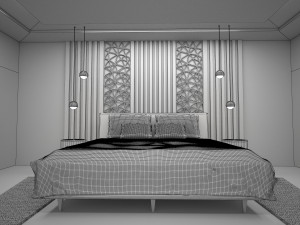 Bedroom bed Modello 3D