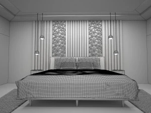 Bedroom bed 3D Model