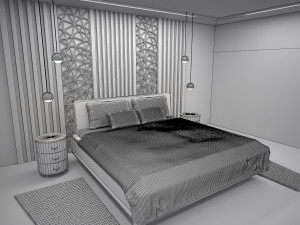 Bedroom bed Modello 3D