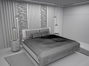 Bedroom bed 3D Model