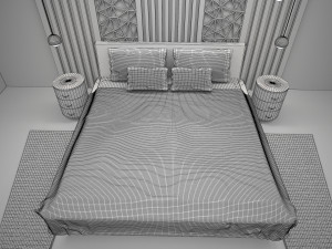 Bedroom bed Modello 3D