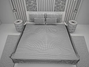 Bedroom bed 3D Model