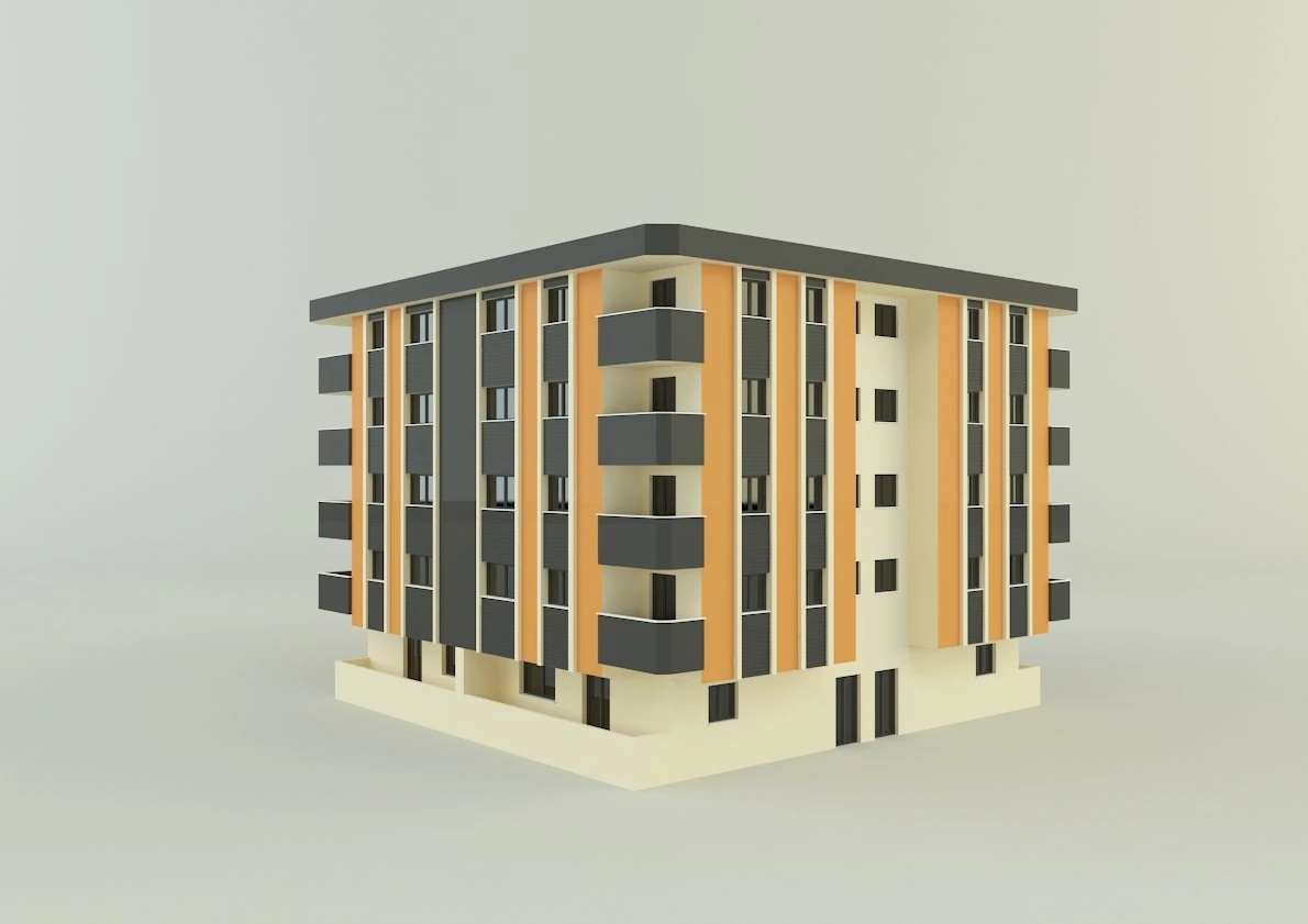 3d building 584 3D Model .c4d .max .obj .3ds .fbx .stl .blend 