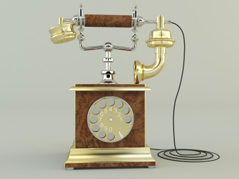 Antique telephone 3D मॉडल