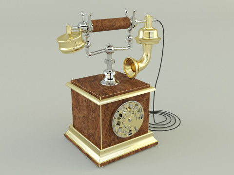 Antique telephone Modello 3D
