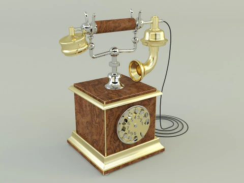 Antique telephone 3D Model