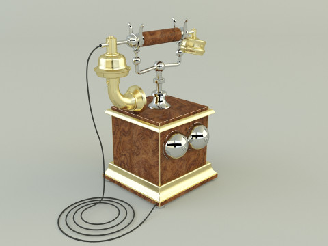 Antique telephone Modello 3D