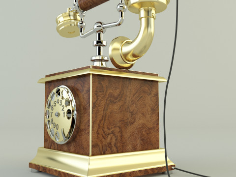 Antique telephone Modello 3D