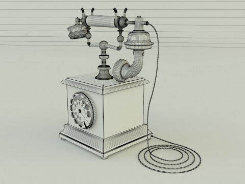 Antique telephone Modello 3D