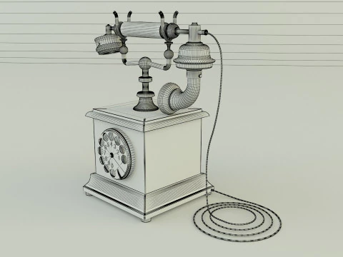 Antique telephone 3D Model