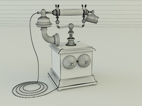 Antique telephone Modello 3D