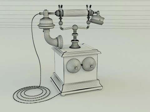 Antique telephone 3D Model