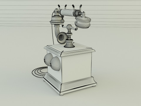 Antique telephone Modello 3D