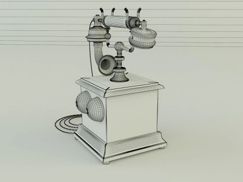 Antique telephone 3D Model