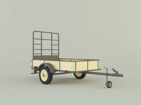 Car trailer model 72 Modelo 3D